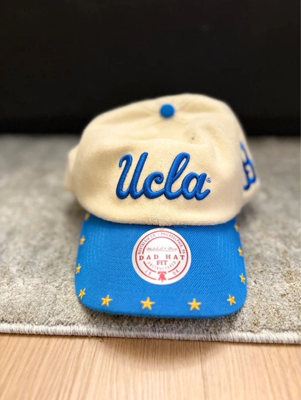Mitchell & Ness UCLA Bruins Dad Hat Cream Blue NWT